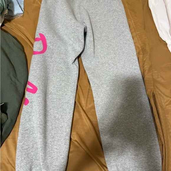 Barbie Light Gray Joggers with Pink Logo - Picture 5 of 6